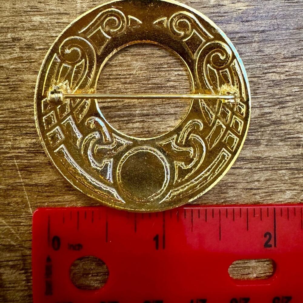 Vintage Tara Celtic Enameled Open Brooch - Picture 2 of 2